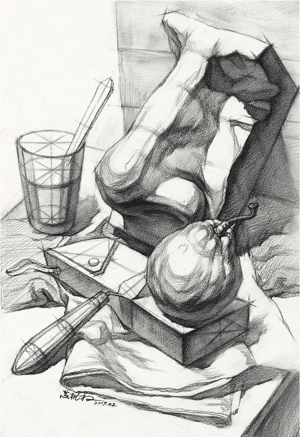 素描静物作品