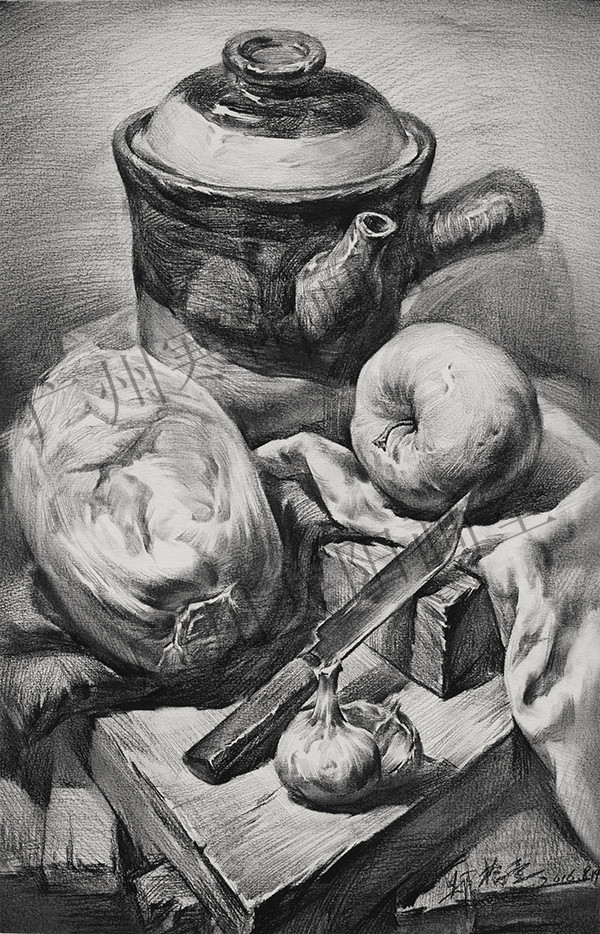 素描静物作品