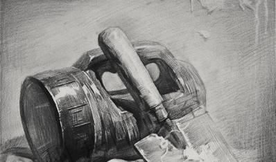 铁锹水果铁尺素描静物老师作品